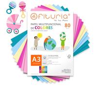 OFITURIA Feuilles Colorées A3 80gr, 100 Feuilles - Papier (Babyshower)