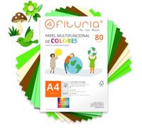 OFITURIA Feuilles Colorées A4 80gr, 1000 Feuilles - Papier (Nature) | Papier Coloré pour Loisirs Créatifs. Rouge, Orange, Jaune, Vert Clair, Vert, Bleu Clair, Bleu Foncé, Lilas, Violet et Rose.