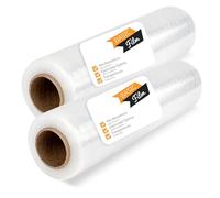 OFITURIA Film Transparent Emballer, Plastique Tout-en-Un pour Déménagements, Film Adhésif Protecteur, Film d'emballage pour Couvrir Les Meubles, Cartons de Déménagement et Objets (2 unités - Basic)