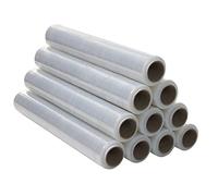OFITURIA Film Transparent pour Emballer de 50 cm de Large et Extensible Jusqu'à 300 Mètres de Long - Rouleau de Film Élastique Manuel pour Emballage Industriel - 10 unités