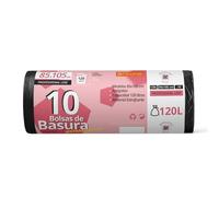 Ofituria Lot de 10 sacs poubelle résistants en plastique pour tous types de déchets 120 l 85 x 105 cm