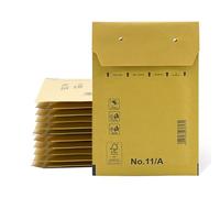 Ofituria Lot de 20 enveloppes matelassées en papier kraft avec intérieur à bulles 100 x 165 mm