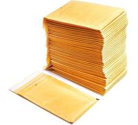 Ofituria Lot de 200 enveloppes rembourrées en papier bulle intérieur en polyéthylène Marron 350 x 470 mm