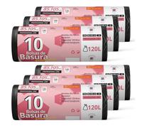 Ofituria Lot de 60 sacs poubelle résistants en plastique pour tous types de déchets 120 l 85 x 105 cm