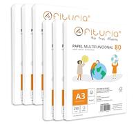 OFITURIA Lot de feuilles A3 de 80 g avec 1500 feuilles blanches, papier multifonction pour l'école et les environnements de travail. Idéal pour imprimantes laser (1500 feuilles)