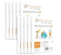 OFITURIA Lot de feuilles A3 de 80 g avec 2500 feuilles blanches, papier multifonction pour l'école et les environnements de travail. Idéal pour imprimantes laser (2500 feuilles)