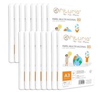 OFITURIA Lot de feuilles A3 de 80 g avec 4000 feuilles blanches, papier multifonction pour l'école et les environnements de travail. Idéal pour imprimantes laser (4000 feuilles)