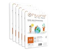 OFITURIA Lot de feuilles A4 de 80 g avec 1500 feuilles blanches, papier multifonction pour l'école et les environnements de travail. Idéal pour imprimantes laser (1500feuilles)