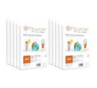 OFITURIA Lot de feuilles A4 de 80 g avec 2500 feuilles blanches, papier multifonction pour l'école et les environnements de travail. Idéal pour imprimantes laser (2500feuilles)