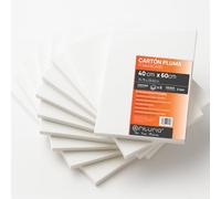 OFITURIA Panneau de Mousse Blanc 40x60 cm Pack 6 u, Plaque de Polystyrène Expansé Léger et Rigide, Foamboard Polyvalent Facile à Couper, Idéal pour Bricolage, Maquettes et Expositions, 5 mm