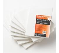 OFITURIA Panneau de Mousse Blanc A4 Adhésif (21x29.7 cm) Pack 2 u, Plaque de Polystyrène Expansé Léger et Rigide, Foamboard Polyvalent Facile à Couper, Idéal pour Bricolage et Maquettes, 5 mm