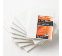 OFITURIA Panneau de Mousse Blanc A4 Adhésif (21x29.7 cm) Pack 6 u, Plaque de Polystyrène Expansé Léger et Rigide, Foamboard Polyvalent Facile à Couper, Idéal pour Bricolage et Maquettes, 5 mm