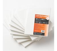 OFITURIA Panneau de Mousse Blanc Adhésif 40x60 cm, Plaque de Polystyrène Expansé Léger et Rigide, Foamboard Polyvalent Facile à Couper, Idéal pour Bricolage, Maquettes et Expositions, 5 mm