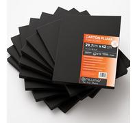 OFITURIA Panneau de Mousse Noir A3 Adhésif (29.7x42 cm) Pack 12 u, Plaque de Polystyrène Expansé Léger et Rigide, Foamboard Polyvalent Facile à Couper, Idéal pour Bricolage et Maquettes, 5 mm