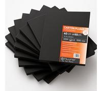OFITURIA Panneau de Mousse Noir Adhésif 40x60 cm Pack 2 u, Plaque de Polystyrène Expansé Léger et Rigide, Foamboard Polyvalent Facile à Couper, Idéal pour Bricolage, Maquettes et Expositions, 5 mm
