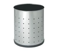 OFITURIA Papelera de Interior Acero inoxidable Capacidad 16 litros Color Brillo con Perforados