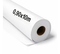 OFITURIA Papier Kraft Blanc - Rouleau 0,90x10m - 1 Rouleau - Papier cadeau et d’emballage pour colis, DIY et déménagement; résistant, facile à couper, idéal pour loisirs créatifs