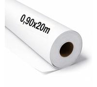 OFITURIA Papier Kraft Blanc - Rouleau 0,90x20m - 1 Rouleau - Papier cadeau et d’emballage pour colis, DIY et déménagement; résistant, facile à couper, idéal pour loisirs créatifs