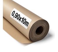 OFITURIA Papier Kraft Brun Naturel 70 g/m² - Rouleau 0,60×10 m - 1 Rouleau - Papier recyclable pour Emballage, Loisirs créatifs et Décoration - Compatible Peinture Acrylique et Huile