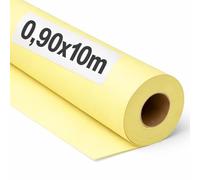 OFITURIA Papier Kraft Jaune pastel - Rouleau 0,90x10m - 3 Rouleaux - Papier cadeau et d’emballage pour colis, DIY et déménagement; résistant, facile à couper, idéal pour loisirs créatifs