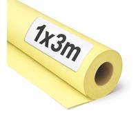 OFITURIA Papier Kraft Jaune pastel - Rouleau 1x3m - 6 Rouleaux - Papier cadeau et d’emballage pour colis, DIY et déménagement; résistant, facile à couper, idéal pour loisirs créatifs