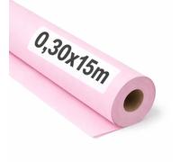OFITURIA Papier Kraft Rose pastel - Rouleau 0,30x15m - 6 Rouleaux - Papier cadeau et d’emballage pour colis, DIY et déménagement; résistant, facile à couper, idéal pour loisirs créatifs