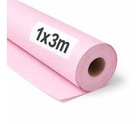 OFITURIA Papier Kraft Rose pastel - Rouleau 1x3m - 3 Rouleaux - Papier cadeau et d’emballage pour colis, DIY et déménagement; résistant, facile à couper, idéal pour loisirs créatifs