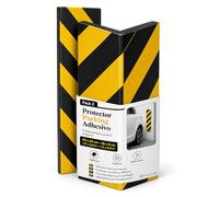OFITURIA Protection Angle Garage Adhésive Pack 2 40x20+36x8 cm Noir/Jaune, Protection Poteau Garage, Mousse Antichoc, Protection Murale (Pack 2 unités, 40x20+36x8 cm, Noir/Jaune)