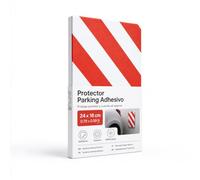 OFITURIA Protection Garage Adhésive Droite 24x18 cm Blanc/Rouge, Protection Murale Garage, Mousse Protection Garage, Protection Voiture Mur (1 unité, 24x18 cm, Blanc/Rouge)
