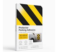 OFITURIA Protection Garage Adhésive Droite 25x20 cm Noir/Jaune, Protection Murale Garage, Mousse Protection Garage, Protection Voiture Mur (1 unité, 25x20 cm, Noir/Jaune)
