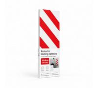 OFITURIA Protection Garage Adhésive Droite 36x8 cm Blanc/Rouge, Protection Portière Voiture, Mousse Garage, Protection Murale Antichoc (1 unité, 36x8 cm, Blanc/Rouge)