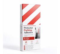OFITURIA Protection Garage Adhésive Droite 40x20 cm Blanc/Rouge, Protection Murale Garage, Mousse Protection Garage, Protection Voiture Mur (1 unité, 40x20 cm, Blanc/Rouge)