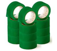 OFITURIA Ruban adhésif, couleur verte, ruban pour emballer et organiser vos boîtes et envois, sceau de différentes couleurs vives 66 mt x 48 mm (12 unité - vert)