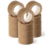 OFITURIA Ruban adhésif écologique en papier kraft couleur marron. Ruban de course pour emballage, encadrement ou scellé. Emballage sûr et résistant