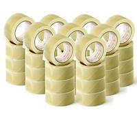 OFITURIA Ruban d'emballage transparent pour emballer des boîtes en carton pour l'expédition et le déménagement. Joint pour un emballage sûr et résistant (36mmx 60m - Transparente, 96 Rollos
