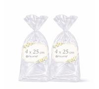 Ofituria Sachets Cellophane Transparents 4 x 25 cm, Sachet plastique Transparent pour bonbons et confiseries - Sachets cadeaux pour fêtes, Mariage, Baptême,2 Packs (200 Sacs)
