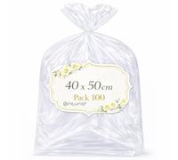 Ofituria Sachets Cellophane Transparents 40 x 50 cm, Sachet cellophane 40x50 cm pour Grands paniers et cadeaux volumineux - Emballage Transparent pour Boutique, 1 Pack (100 Sacs)