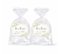 Ofituria Sachets Cellophane Transparents 6 x 8 cm, Petit Sachet plastique Transparent pour bonbons et dragées - Sachets cadeaux pour Mariage, Anniversaire, Baptême, 2 Packs (200 Sacs)