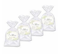 Ofituria Sachets Cellophane Transparents 7 x 10 cm, Sachet bonbon Transparent pour confiseries et cadeaux - Emballage dragées pour fêtes, Mariage et Communion, 4 Packs (400 Sacs)