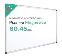 Ofituria Tableau magnétique blanc, cadre en aluminium, surface lisse, facile à effacer, pour prendre des notes, dessiner, enseigner ou organiser des outils pour le bureau et l'école 60 x 45 cm