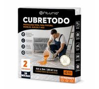 Ofituria Telo Copritutto Extraforte 4x5 m, Set 2 Pezzi, Teli Copertura Pavimenti per Lavori, Plastica Spessa per Imbianchino (4x5 m, 2 pz, 30 Micron)