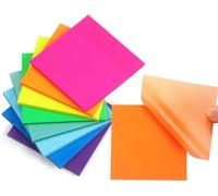 OFIXO Lot de 200 notes adhésives transparentes de 7,6 x 7,6 cm - Multicolore - Format OFIXO transparent - Pour planificateur, bureau, école, enseignant, étudiant