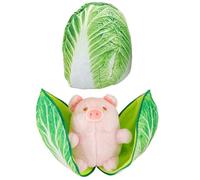 OFKAFEZV Animal Cochon Peluche, 18cm Poupée en Peluche, Jouet Animal, La Forme du Légume est Attrayante, Cadeau d'Anniversaire pour Les Enfants