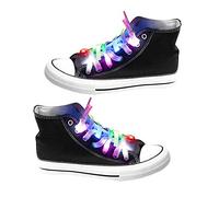 OFKPO 1 Pair Lacets en Nylon, Lacets LED Lacets Lumière pour Fête, Lacets Lumineux pour Hip-hop Claire Petit Fête Disco Dance Etanches