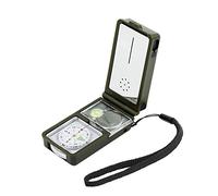 OFKPO 10 en 1 Multifonction Boussole, Outil Survie Compass Compact Avec Éclairage LED Outil en Plein Air pour Voyage, Randonné, Exploration etc