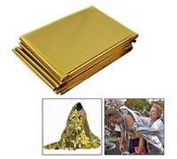 OFKPO 10 Pcs Couvertures de Survie, Couvertures Thermiques Réfléchissantes pour Camping, Randonnée, Sauvetage et Protection