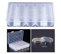OFKPO 100 pcs 30 mm Monnaie Rangement Boîte, Capsules de Pièce de Collection
