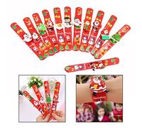 OFKPO 12 pcs Bracelet de Noël, Jouets de Bracelet en Silicone pour Enfants Cadeau