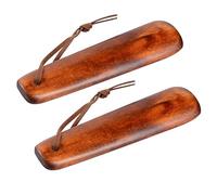 OFKPO 2 Pièces Chausse-pieds Bois, Corne de Chaussure en Bois, Durable, Poids Robuste et Confortable avec Corde en Cuir Antidérapant