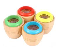OFKPO 4 Pcs Mini kaléidoscope en Bois Magical, Kaléidoscope en Bois Magique Jouet D'éducation pour L'apprentissage des Enfants